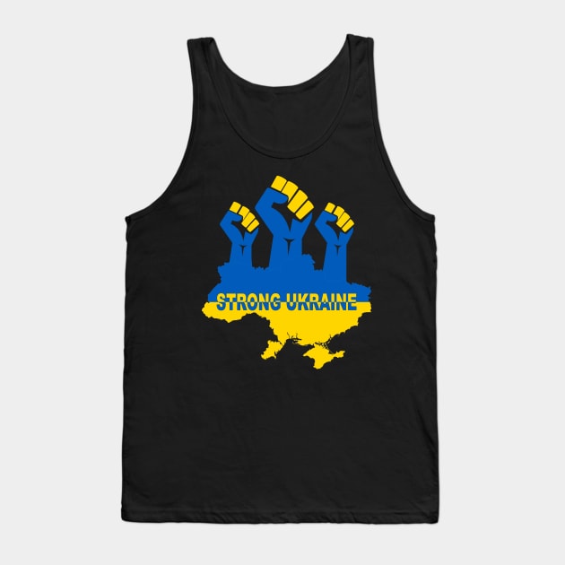 Ukraine Strong Ukraine Flag Tank Top by Global Creation